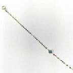 Round Turquoise Stone-Set Gold Bracelet