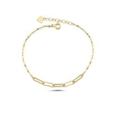 Boomerang Paperclip Gold Bracelet