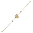 Pink White Mother-of-Pearl Rosella Gold Bracelet
