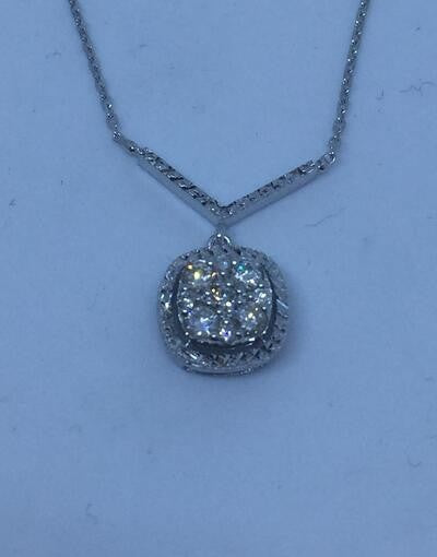 0.22 Carat Diamond Coronet Necklace