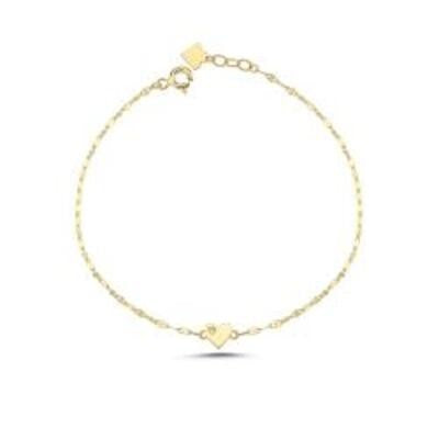 Heart Boomerang Gold Bracelet