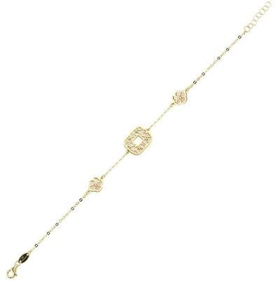 Reversible Pink White Mother-of-Pearl Gold Bracelet Secondary image