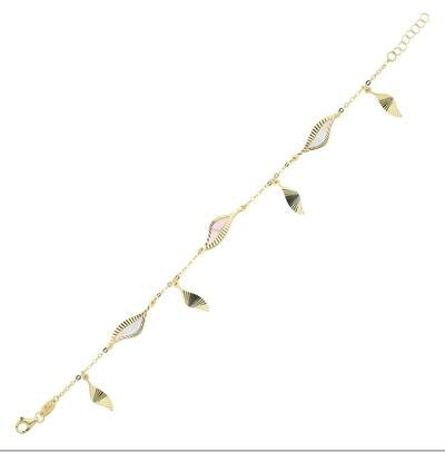 Pink Mother-of-Pearl Gold Bracelet