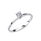0.14 Carat Delicate Prong-Set Solitaire Diamond Ring