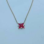 0.55 Carat Diamond Ruby Necklace