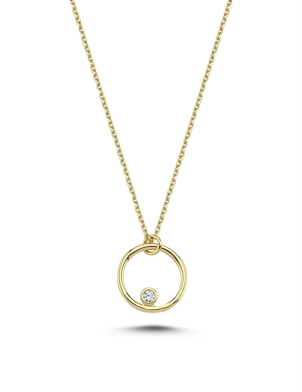14K Hoop Gold Necklace