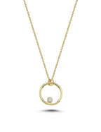 14K Hoop Gold Necklace