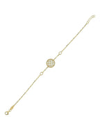 Reversible Green White Mother-of-Pearl Gold Bracelet