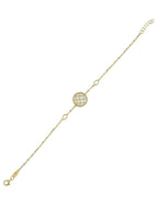 Reversible Pink White Mother-of-Pearl Gold Bracelet