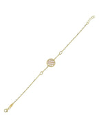 Reversible Pink White Mother-of-Pearl Gold Bracelet