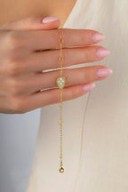 Reversible Green White Mother-of-Pearl Pear Gold Bracelet